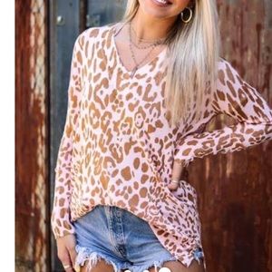 Show Me Your MuMu Pink Leopard Cliffside Sweater